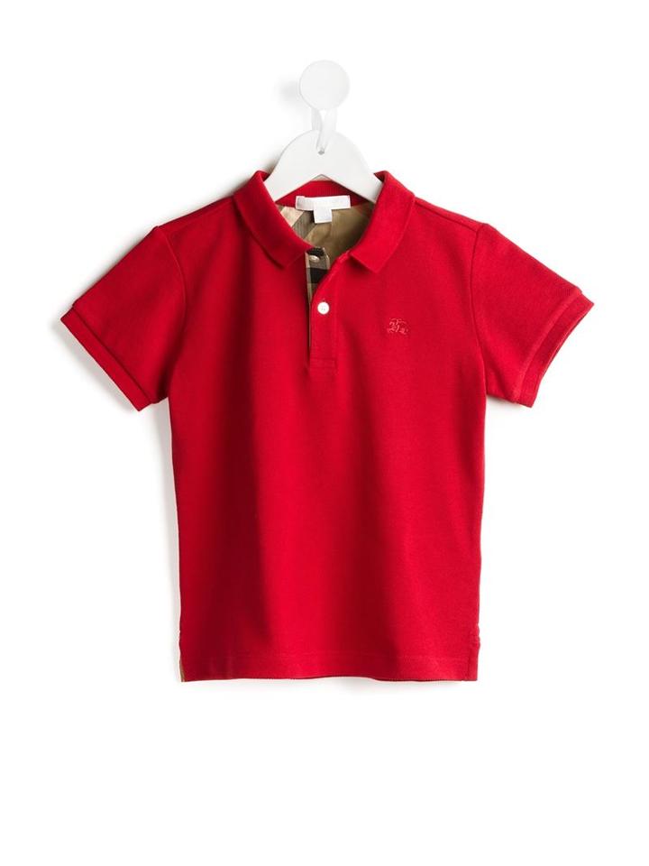 Burberry Kids Classic Polo Shirt, Toddler Boy's, Size: 5 Yrs, Red