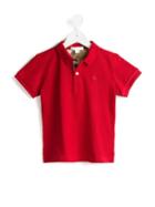 Burberry Kids Classic Polo Shirt, Toddler Boy's, Size: 5 Yrs, Red