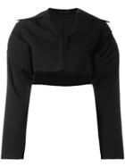 Yohji Yamamoto Cropped Bolero Jacket - Black