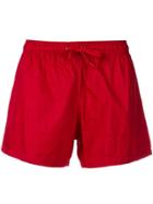Moschino All-over-logo Print Swim Shorts - Red