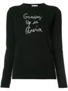 Bella Freud Cashmere Growing Up In America Jumper - Black