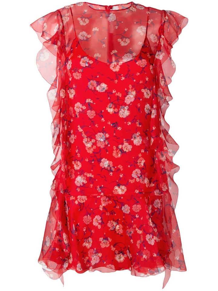 Ermanno Scervino Floral Print Mini Dress - Red