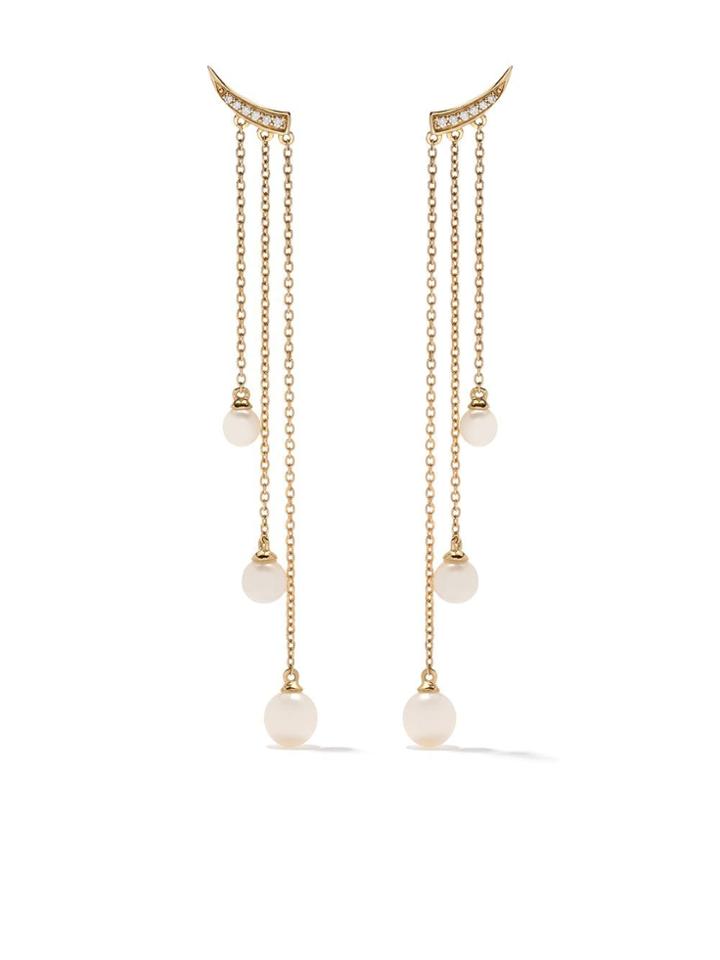 Yoko London 18kt Gold Diamond Trend Drop Earrings - 6