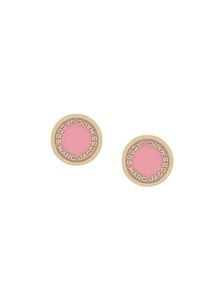 Marc Jacobs Logo Disc Earrings - Pink