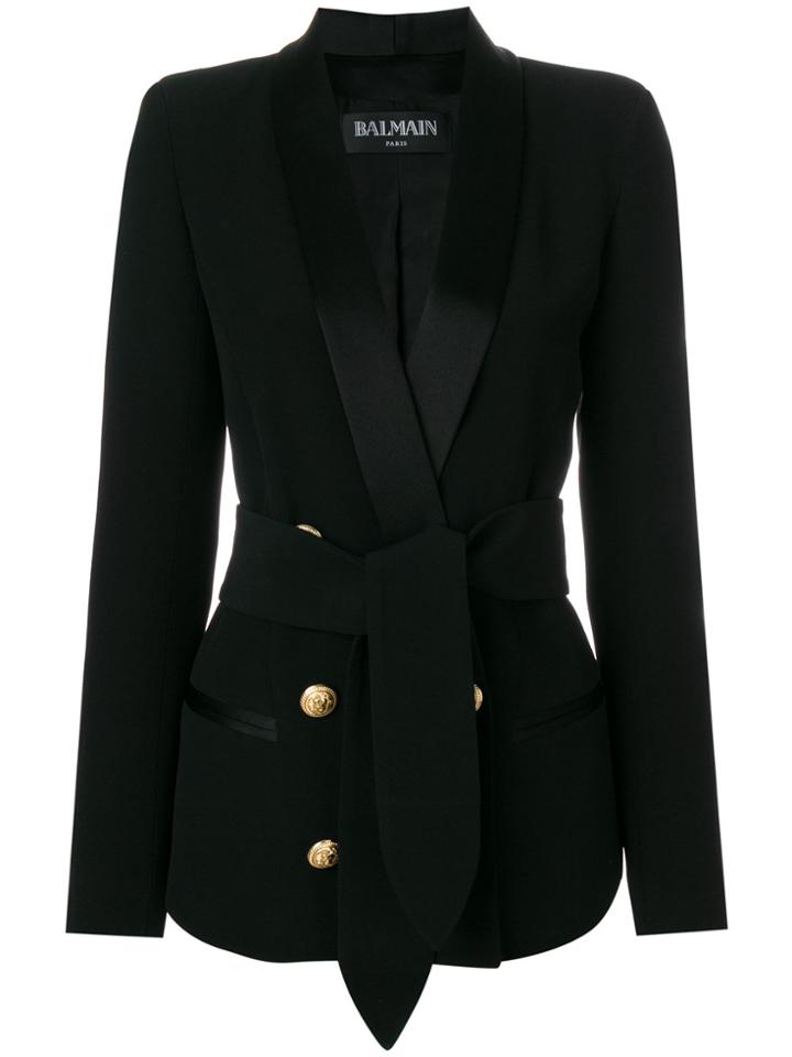 Balmain Double-breasted Tuxedo Blazer - Black