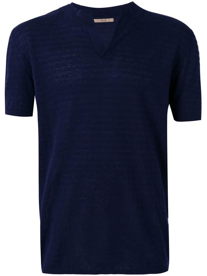 Nuur Classic Polo Top, Men's, Size: 54, Blue, Cotton/linen/flax