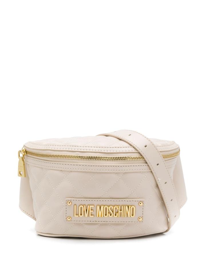 Love Moschino Quilted Belt Bag - White