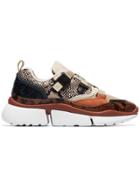 Chloé Multicoloured Sonnie Snake Print Canvas And Suede Leather