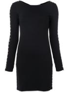 Mcq Alexander Mcqueen Zip Sleeve Short Dress - Black