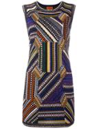 Missoni Knitted Patchwork Mini Dress, Women's, Size: 42, Viscose/polyester/polyamide/cupro