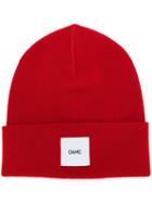 Oamc - Logo Patch Beanie - Men - Virgin Wool - One Size, Red, Virgin Wool