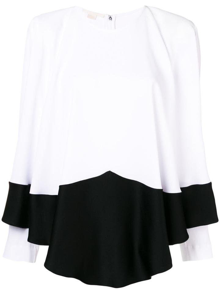 Antonio Berardi Draped Long Sleeve Blouse - White