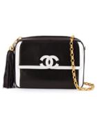 Chanel Vintage Contrast Logo Crossbody Bag
