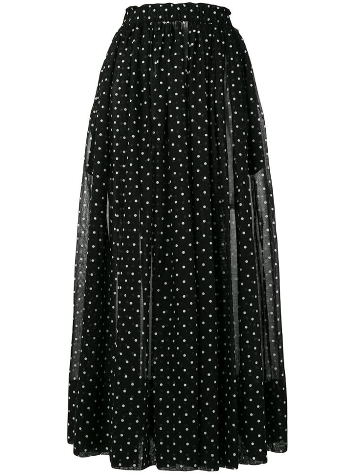 Alexandre Vauthier Polka-dot Maxi Skirt - Black