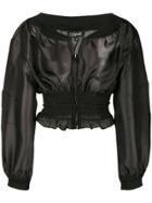 Cushnie Sheer Smock Jacket - Black