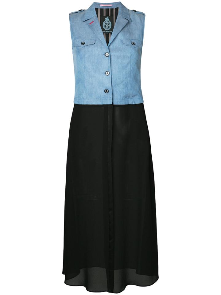 Guild Prime Sleeveless Contrast Dress - Blue