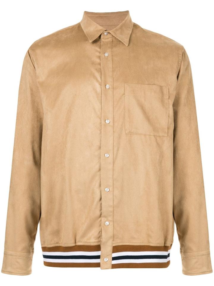 Loveless Ribbed Trim Shirt - Neutrals
