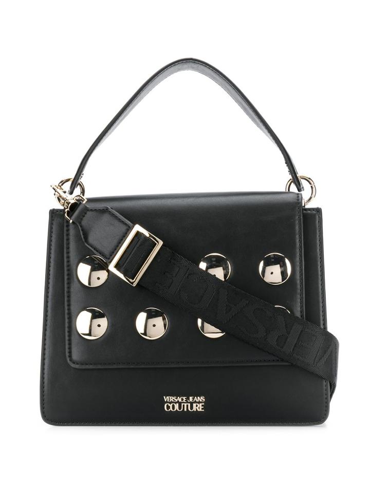 Versace Jeans Couture Round Studs Shoulder Bag - Black
