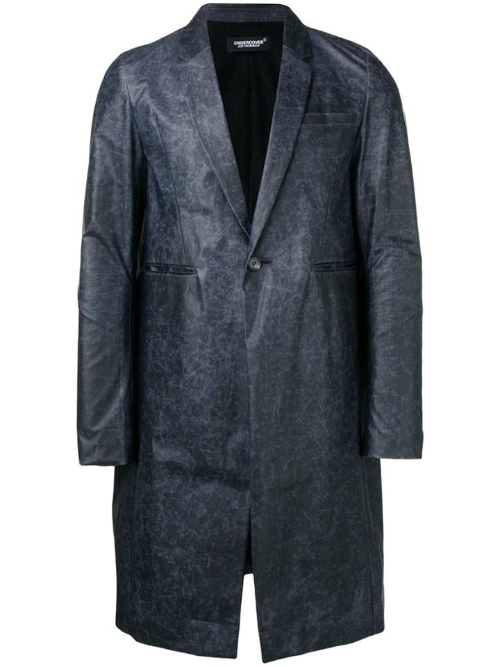 Undercover Coated Marble-effect Jacket - Black