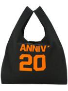 Mm6 Maison Margiela 'anniv 20' Print Tote - Black