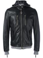 Philipp Plein 'grunge' Jacket, Men's, Size: Xl, Black, Calf Leather/cotton/polyester