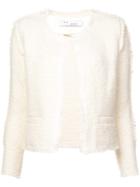 Iro Cropped Tweed Jacket - White