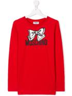 Moschino Kids Teen Logo Bow T-shirt - Red