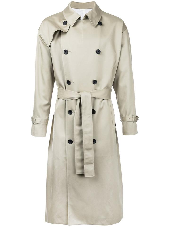 Aton - Classic Trench Coat - Men - Cotton - 4, Nude/neutrals, Cotton