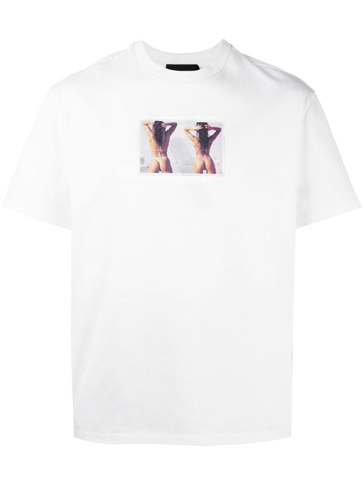 Alexander Wang Miami Babes Patch T-shirt, Men's, Size: 50, White, Cotton