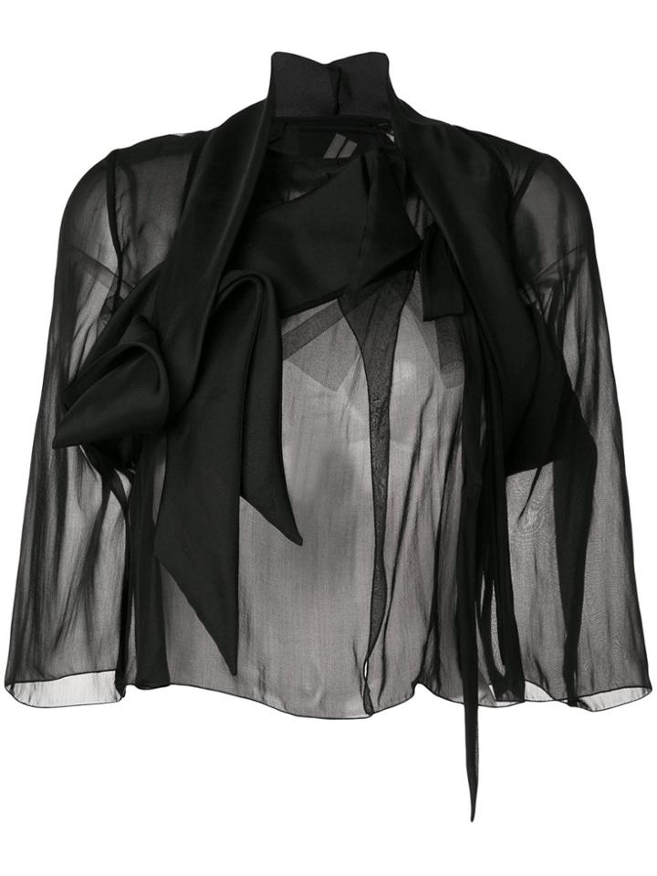 Rick Owens Wishbone Glitter Combo Jacket - Black
