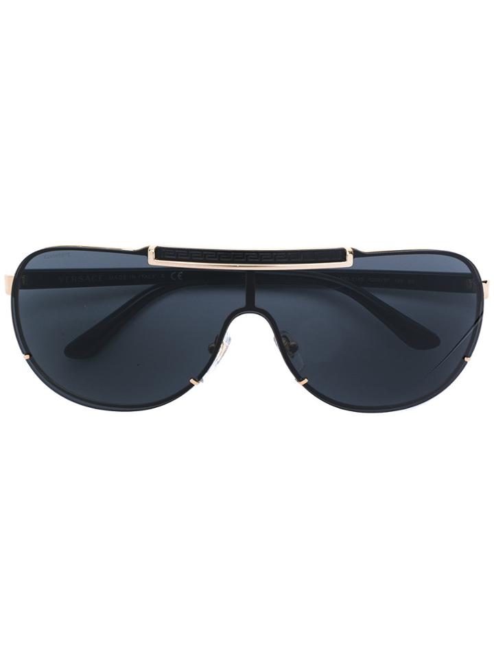 Versace Visor Aviator Sunglasses - Black