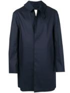 Mackintosh Navy Bonded Cotton Short Coat Gr-002 - Blue