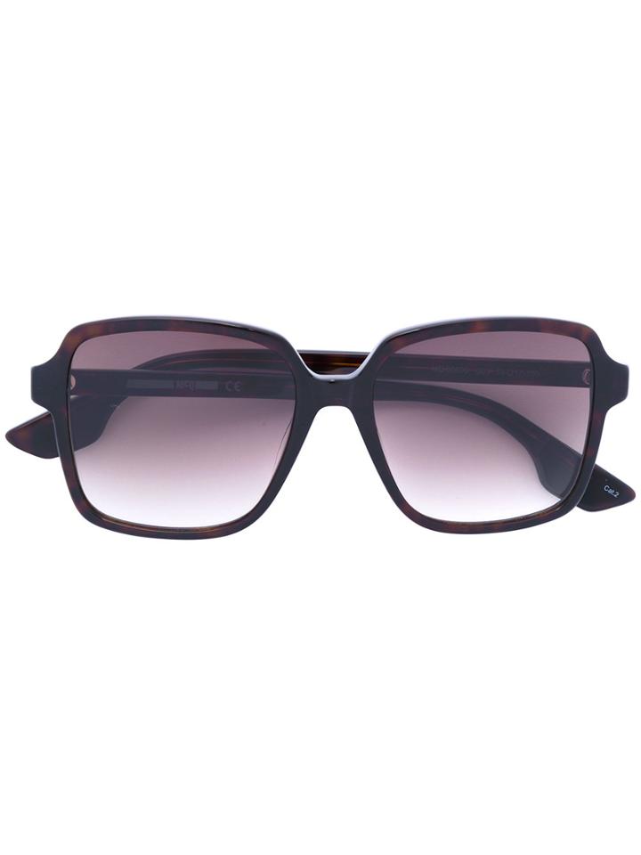 Mcq Alexander Mcqueen Square Frame Sunglasses - Brown