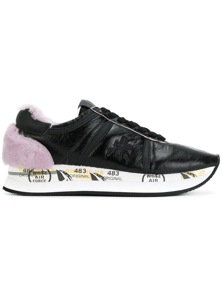 White Premiata Conny Sneakers - Black