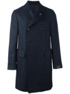 Gabriele Pasini Ulster Military Coat, Men's, Size: 50, Blue, Wool/viscose/cupro