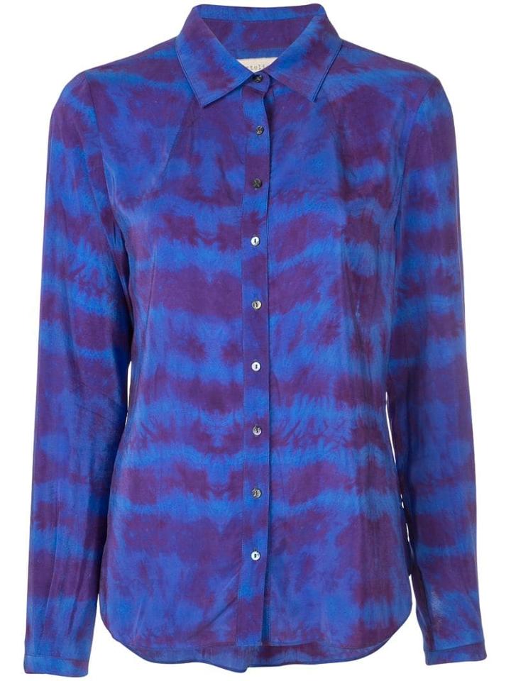 Nicole Miller Tie-dye Blouse - Blue
