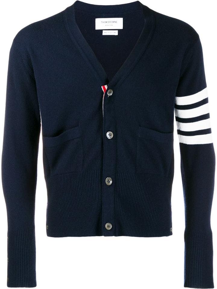 Thom Browne Striped Arm Cardigan - Blue