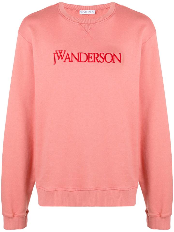 Jw Anderson Embroidered Logo Sweatshirt - Yellow & Orange