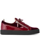 Giuseppe Zanotti Design Burgundy Frankie Sneakers - Red