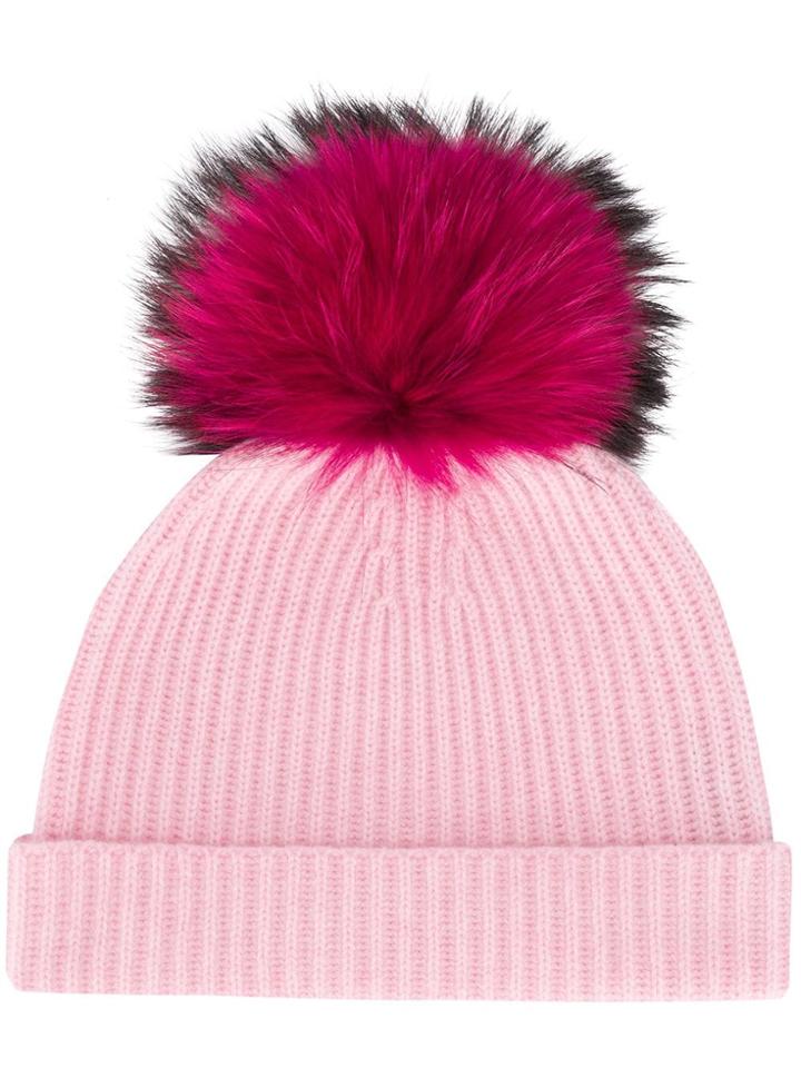 N.peal Detachable Pompom Hat - Pink