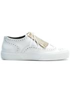 Robert Clergerie Fringed Brogue Detail Sneakers - White