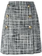 Boutique Moschino Tweed Skirt, Women's, Size: 40, Black, Acetate/polyester/polyamide/other Fibers