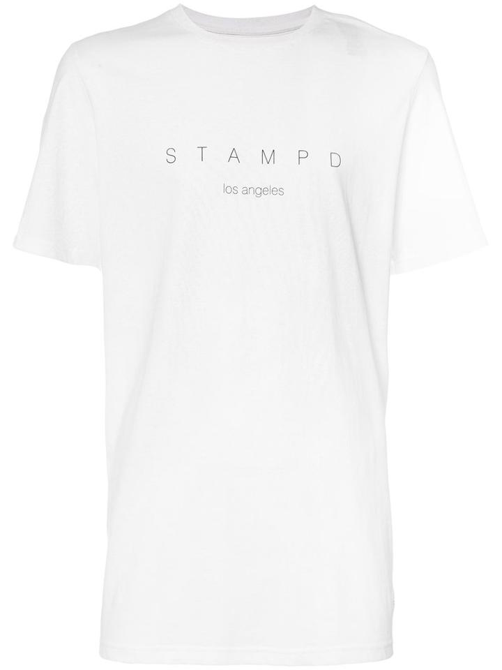 Stampd Logo Print T-shirt, Men's, Size: Xxl, White, Cotton