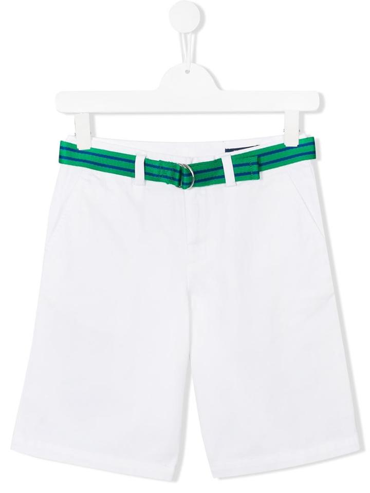 Ralph Lauren Kids Belted Bermuda Shorts, Boy's, Size: 14 Yrs, White