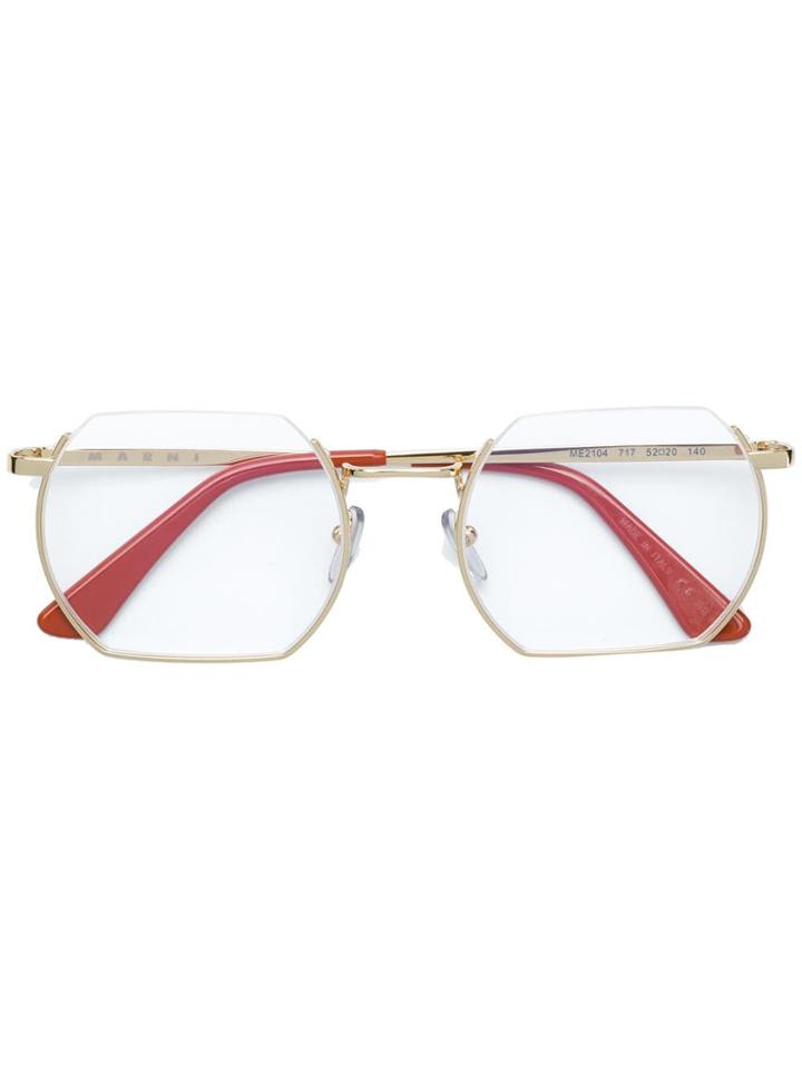 Marni Eyewear Square Shaped Glasses - Metallic
