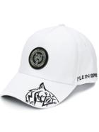 Plein Sport Logo Patch Baseball Cap - White