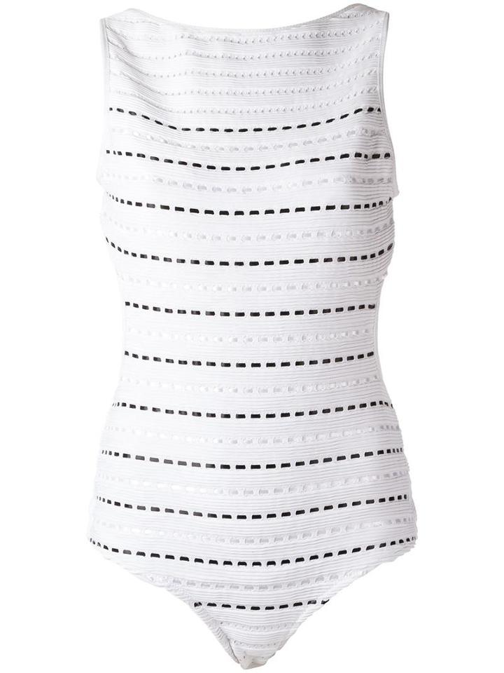 Amir Slama - Panelled Swimsuit - Women - Elastodiene - P, White, Elastodiene