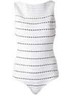 Amir Slama - Panelled Swimsuit - Women - Elastodiene - P, White, Elastodiene