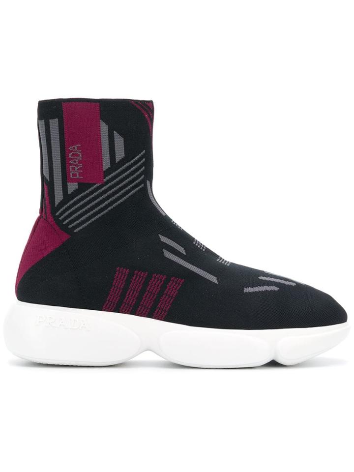 Prada Cloudbust High-top Sneakers - Black