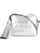 Anya Hindmarch 'have A Nice Day' Crossbody Bag, Women's, Grey